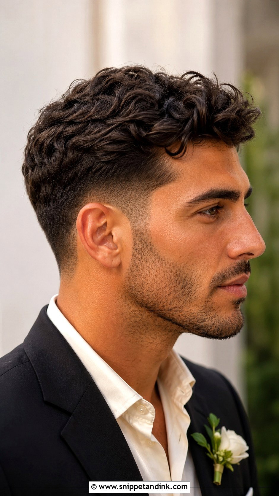 Taper Fade Wedding Hairstyle - Snippet and Ink - 15 Men’s Wedding Hairstyles