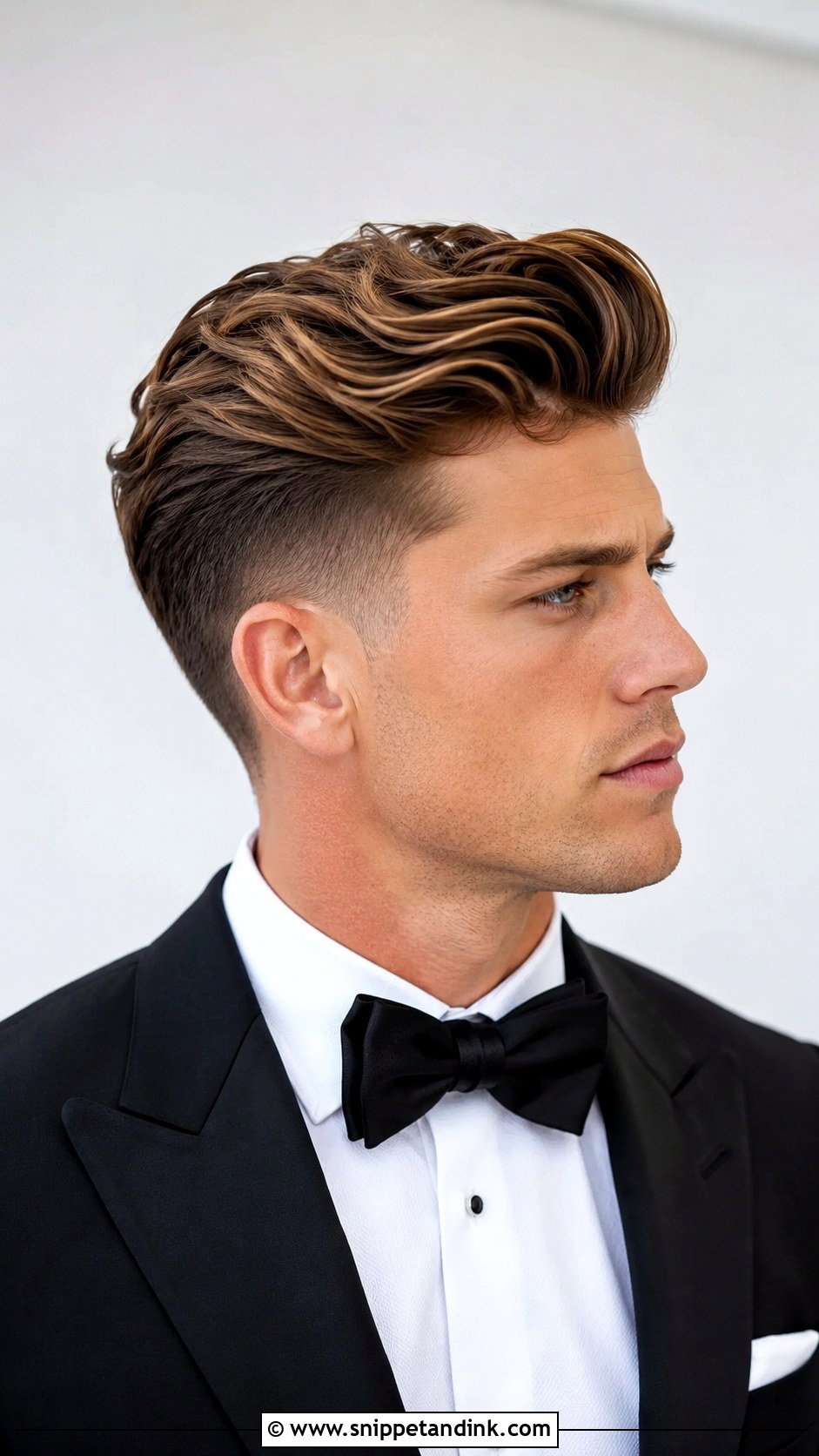 Taper Fade With Pompadour - Snippet and Ink - 25 Groom Haircut Ideas