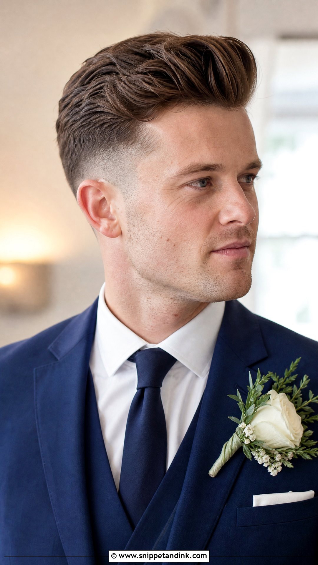 Taper Fade With Quiff - Snippet and Ink - 20 Groom Hairstyle Ideas