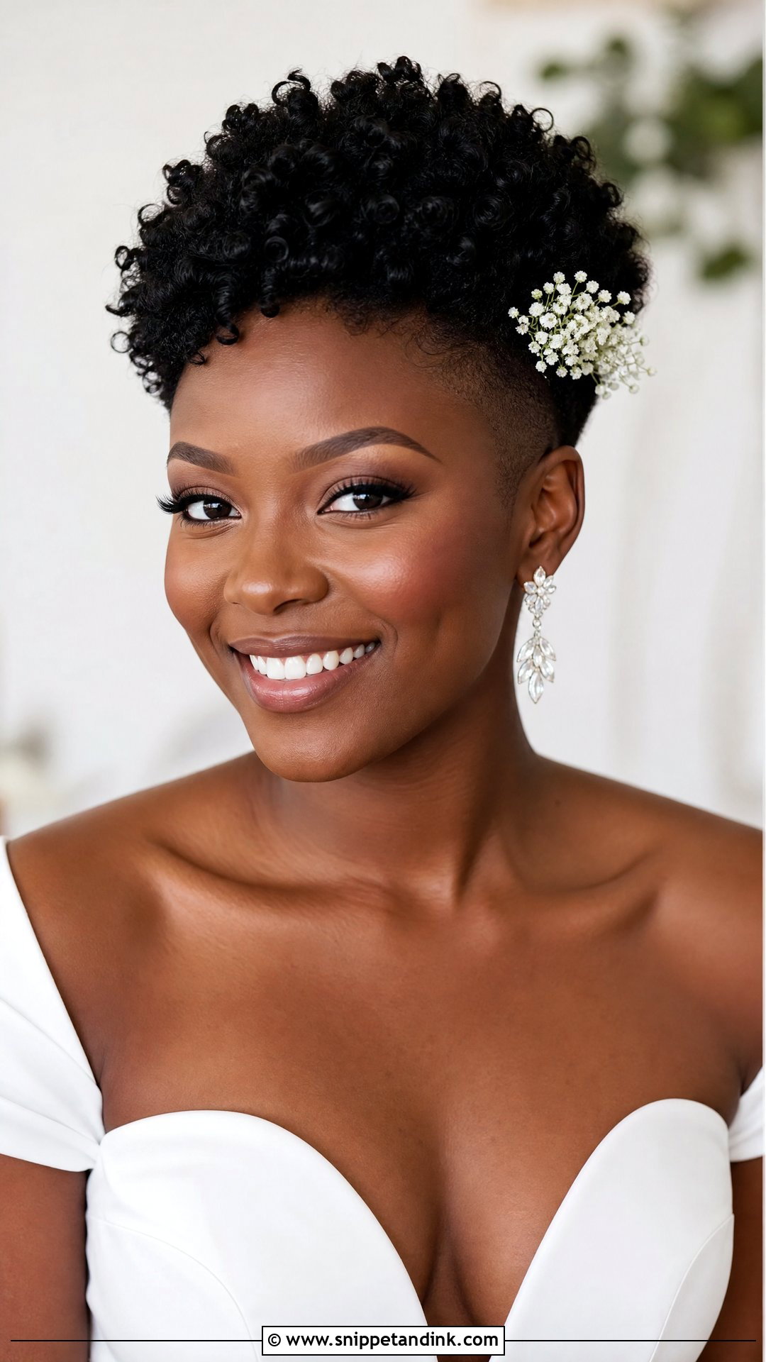 Tapered Afro for Black Bride - Snippet and Ink - 20 Natural Wedding Hairstyles Black Bride