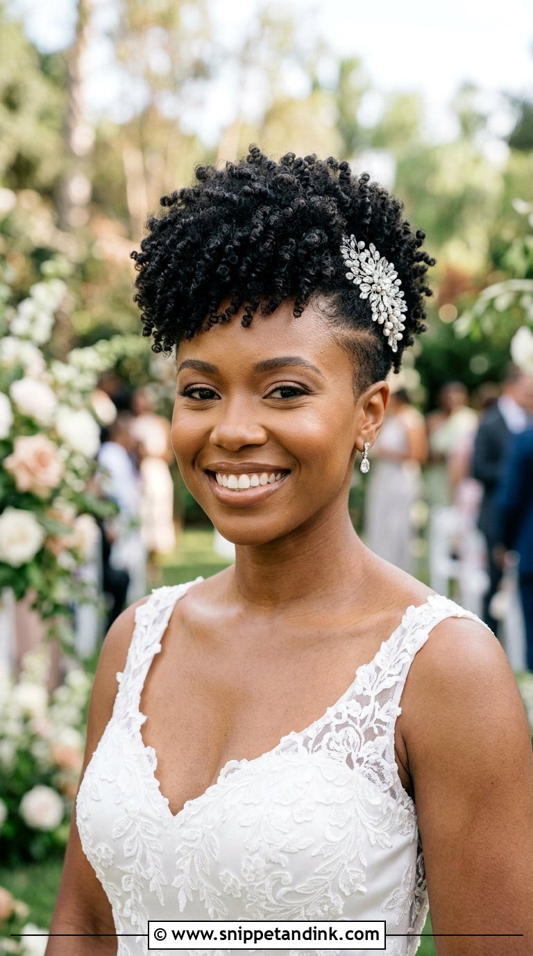 Tapered Cut With Defined Coils - Snippet and Ink - 20 Black Wedding Hair Ideas