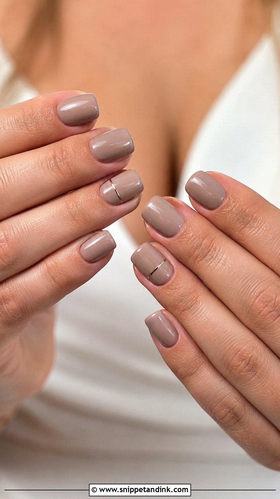 Taupe Acrylic Bridesmaid Nails - Snippet and Ink - 20 Acrylic Bridesmaid Wedding Nails