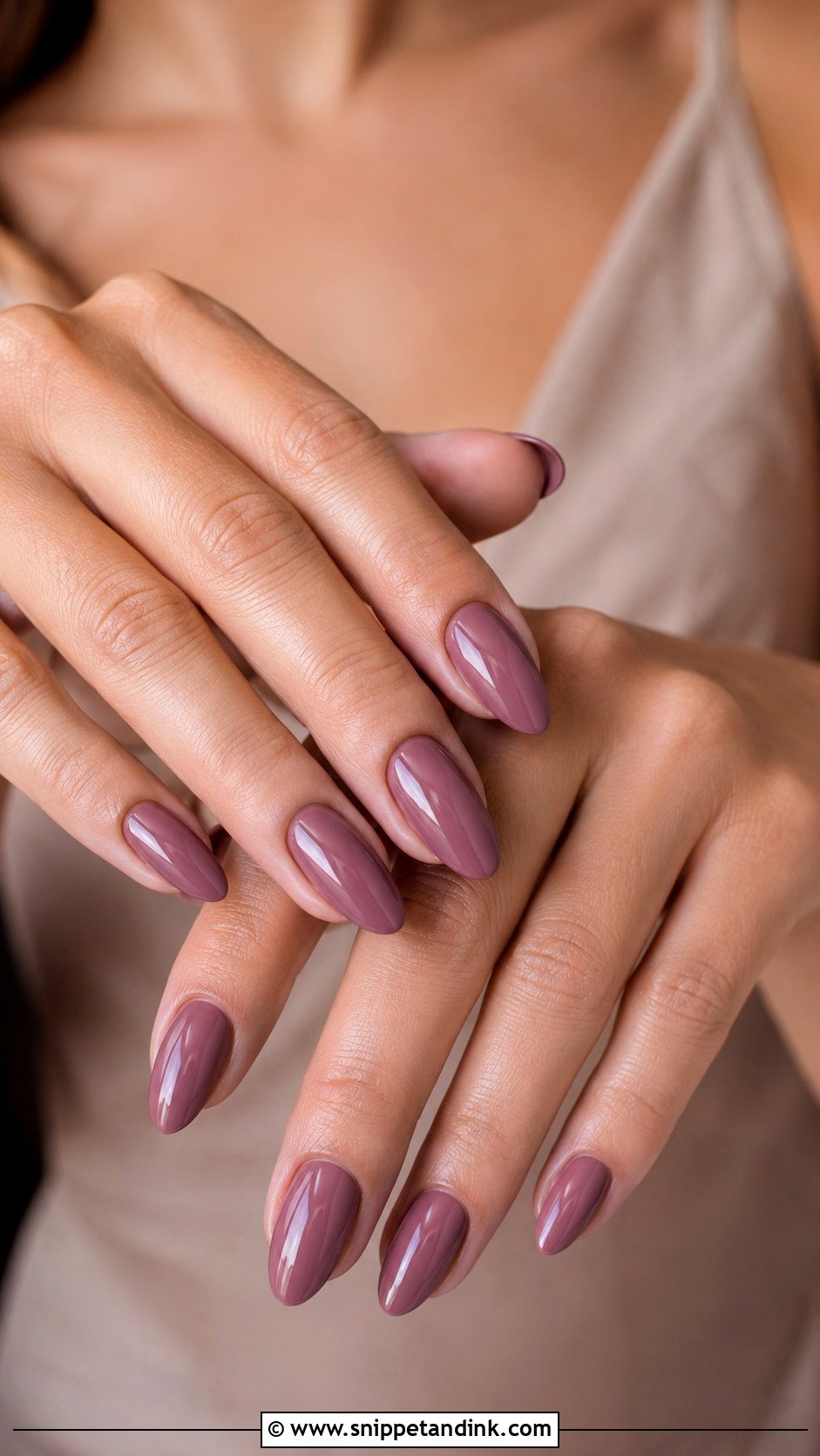 Taupe Almond Wedding Guest Nails - Snippet and Ink - 20 Almond Wedding Guest Nails Ideas