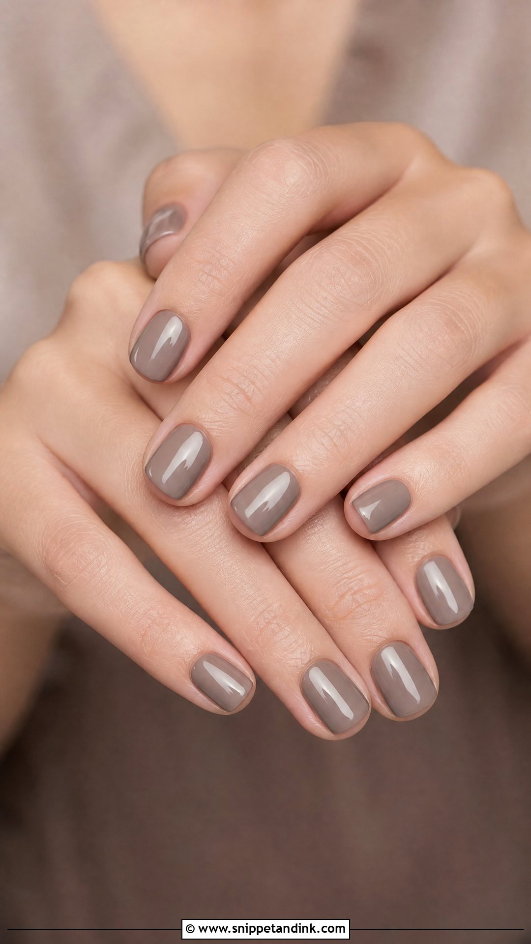 Taupe Bridesmaid Nails - Snippet and Ink - 25 Fall Bridesmaid Wedding Nails