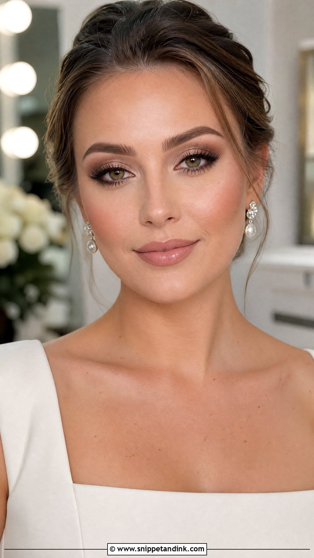 Taupe Glam Wedding Makeup For Hazel Eyes - Snippet and Ink - 20 Full Glam Wedding Makeup for Hazel Eyes