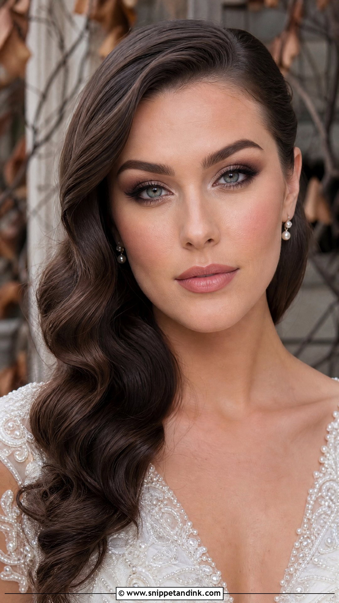 Taupe Smokey Bridal Makeup For Brown Eyes - Snippet and Ink - 20 Fall Bridal Makeup for Brown Eyes