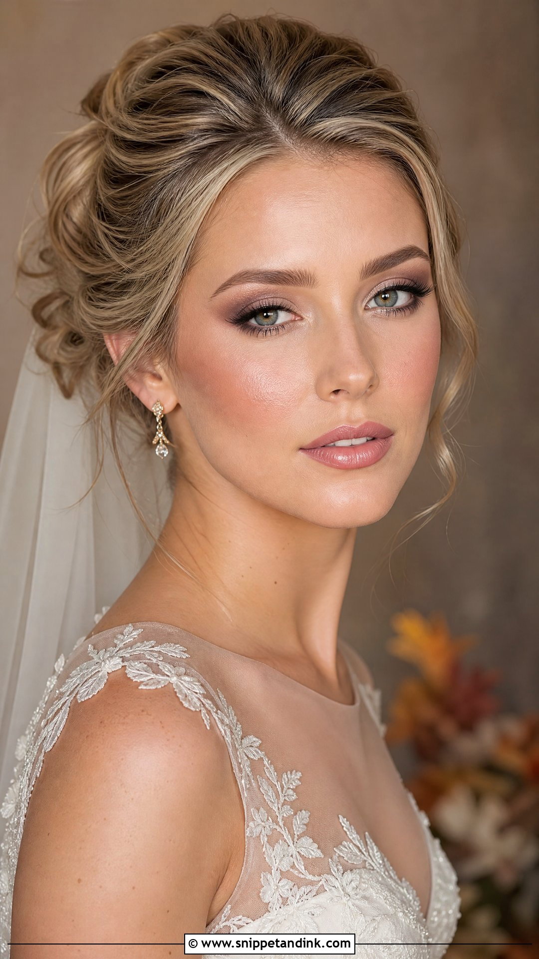 Taupe Smokey Bridal Makeup For Green Eyes - Snippet and Ink - 20 Fall Wedding Makeup for Bride Green Eyes