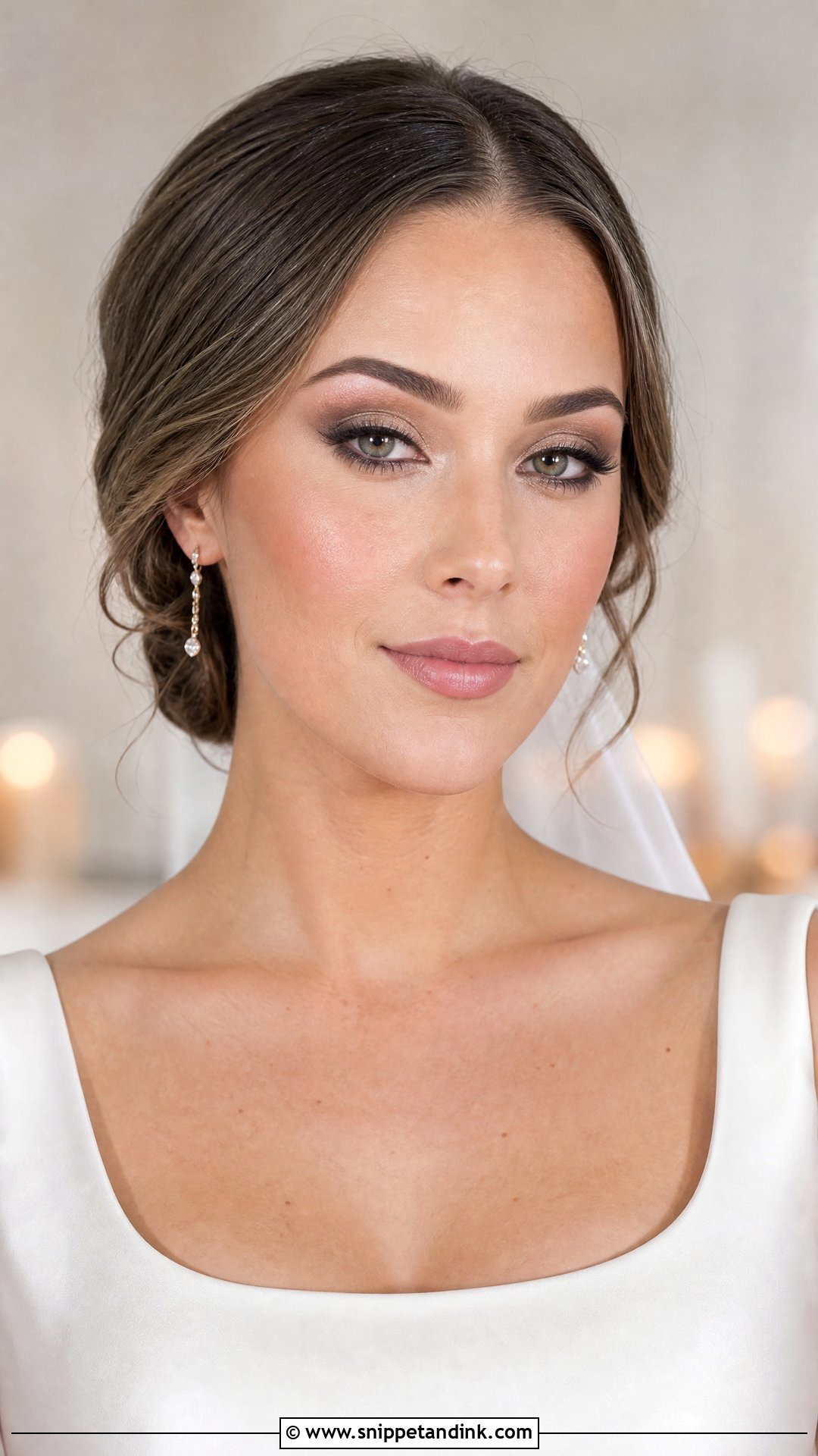 Taupe Smokey Eye Bridal Makeup - Snippet and Ink - 20 Smokey Eye Wedding Makeup Brides