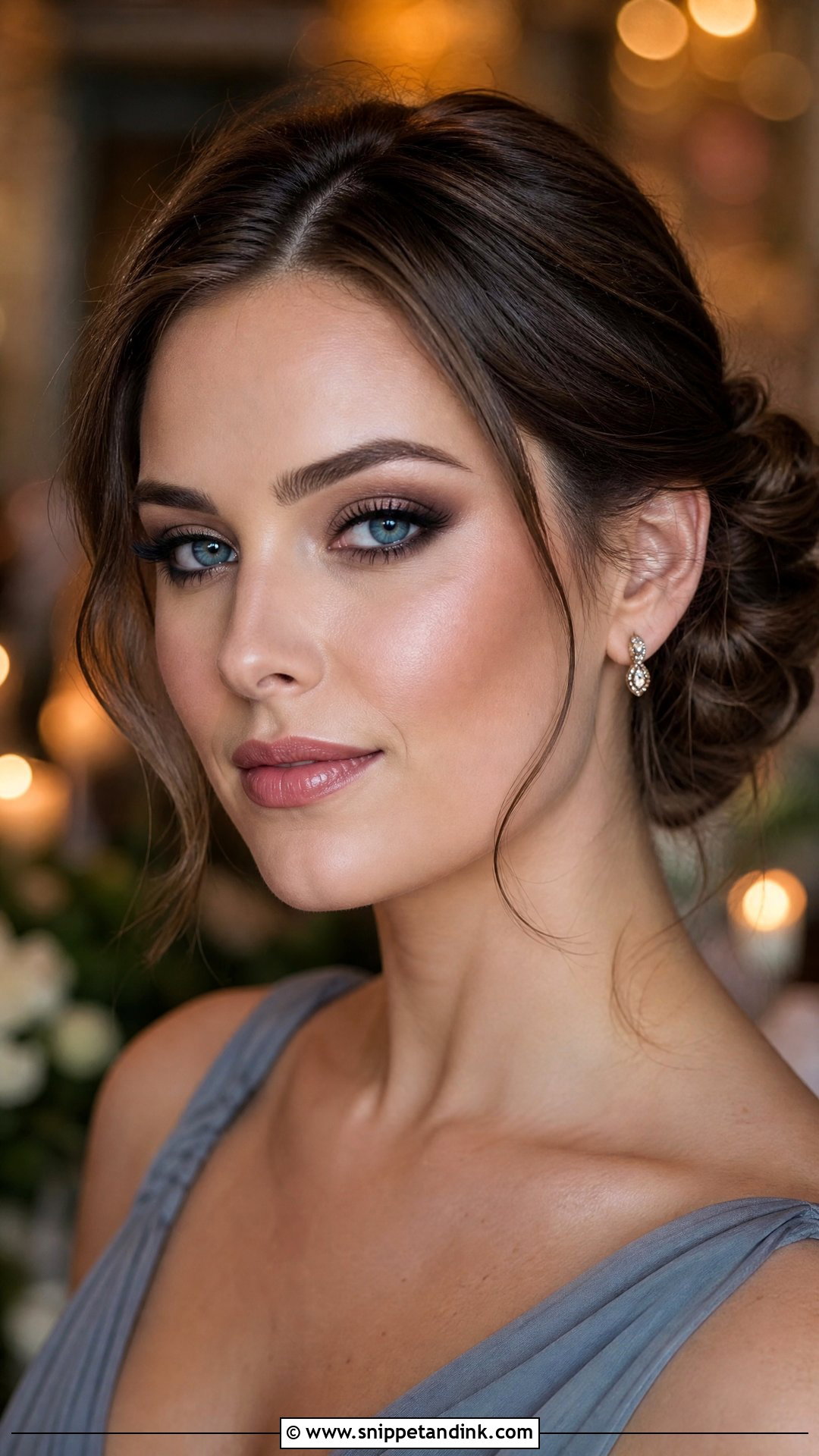 Taupe Smokey Winter Wedding Makeup For Blue Eyes - Snippet and Ink - 20 Winter Wedding Makeup for Blue Eyes