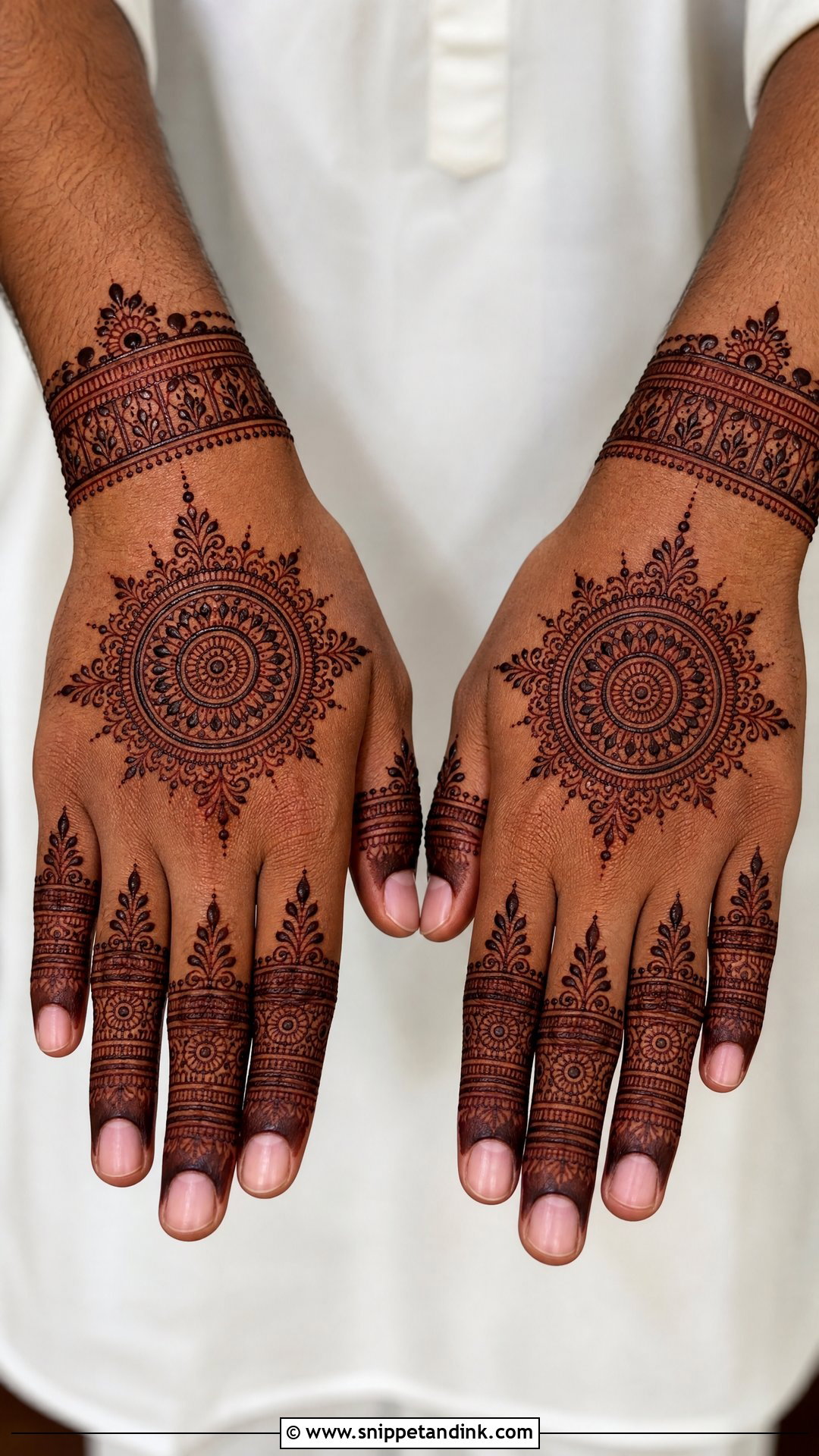 Team Groom Back Hand Mehndi Design - Snippet and Ink - 25 Team Groom Mehndi Design Ideas