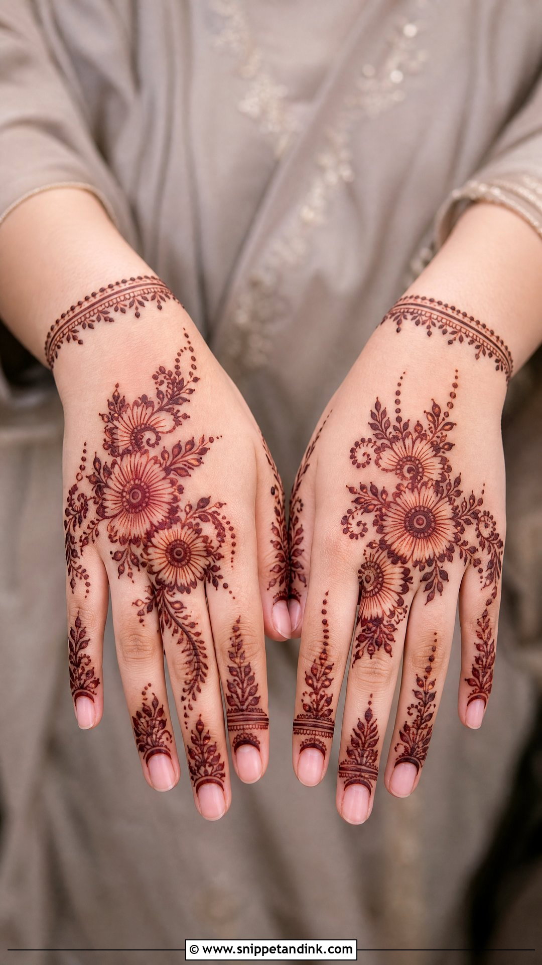 Team Groom Floral Mehndi Design - Snippet and Ink - 25 Team Groom Mehndi Design Ideas