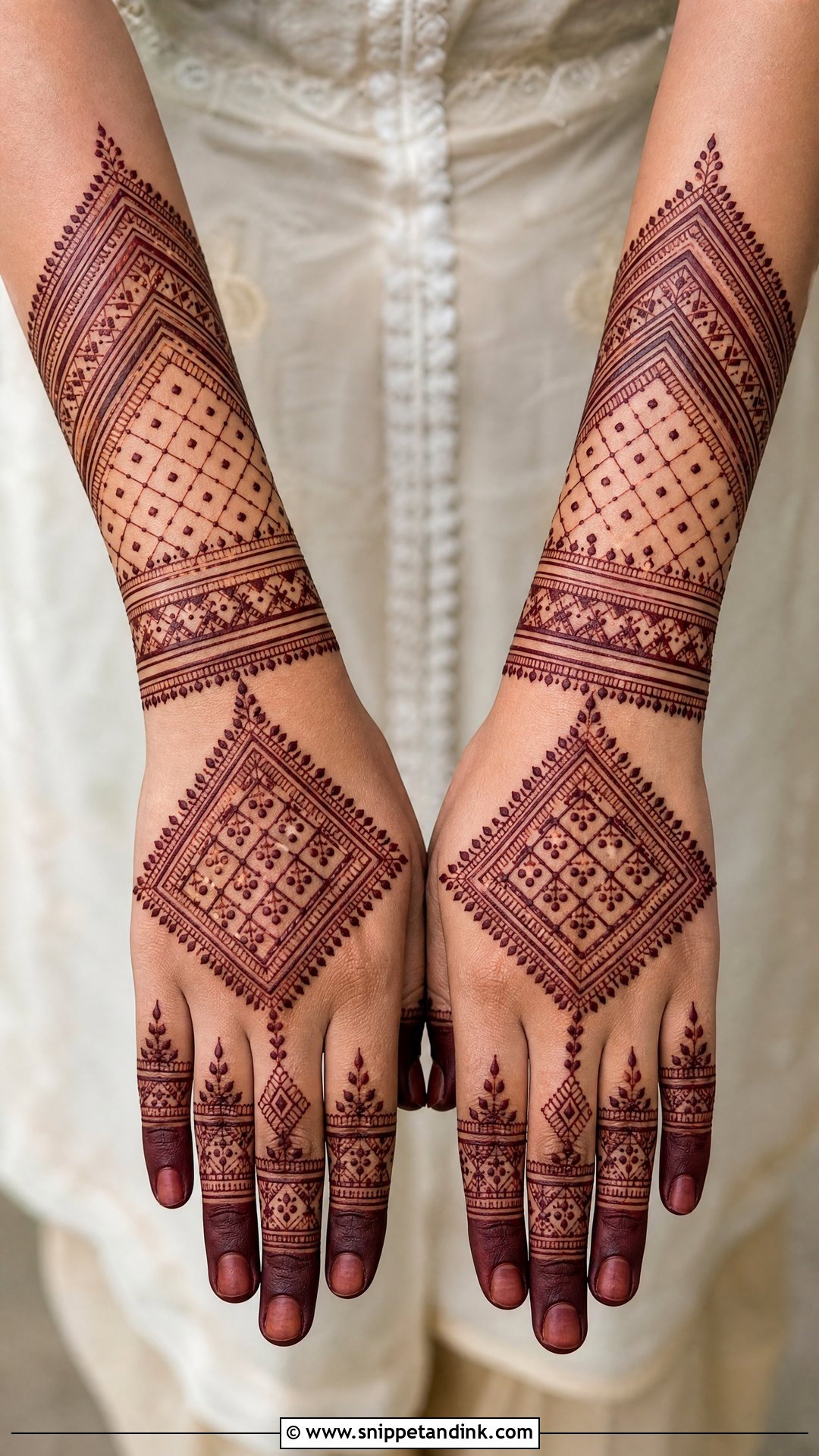 Team Groom Geometric Mehndi Design - Snippet and Ink - 25 Team Groom Mehndi Design Ideas