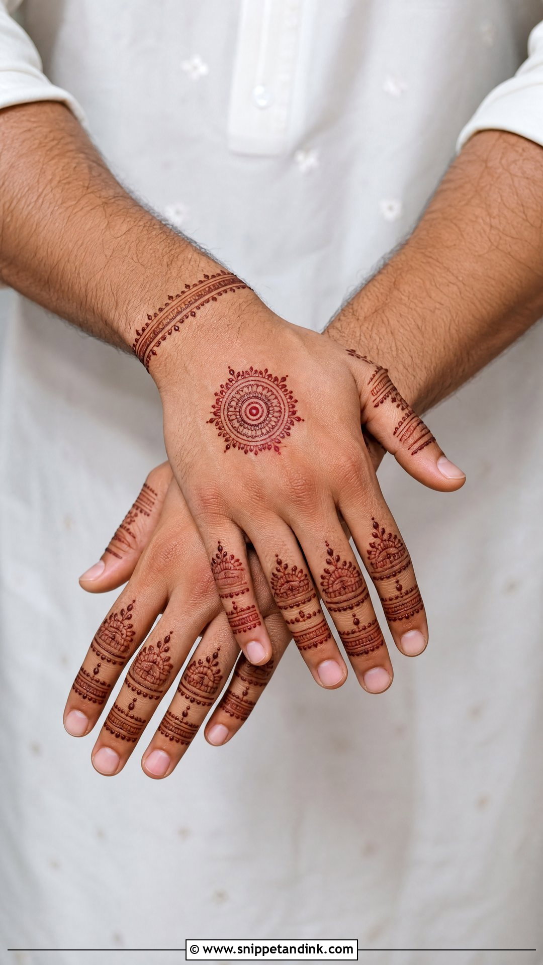 Team Groom Minimal Mehndi Design - Snippet and Ink - 25 Team Groom Mehndi Design Ideas