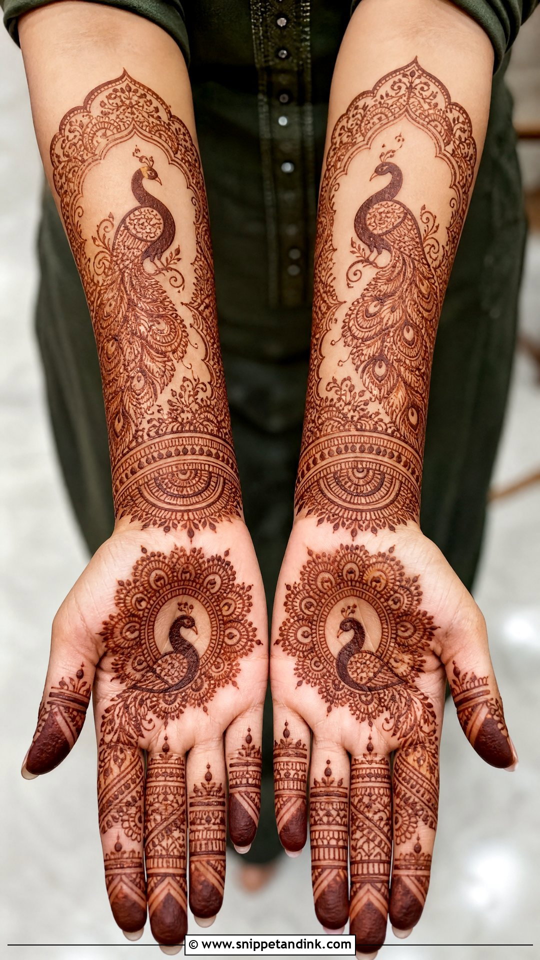 Team Groom Peacock Mehndi Design - Snippet and Ink - 25 Team Groom Mehndi Design Ideas