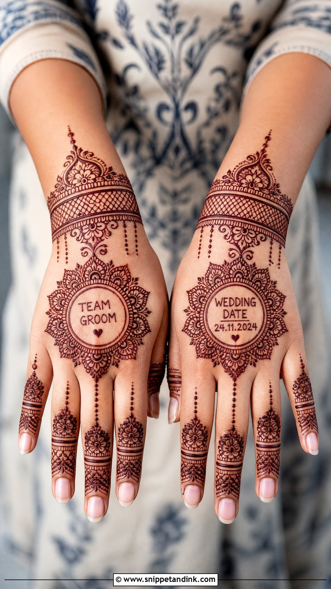 Team Groom Wedding Date Mehndi Design - Snippet and Ink - 25 Team Groom Mehndi Design Ideas