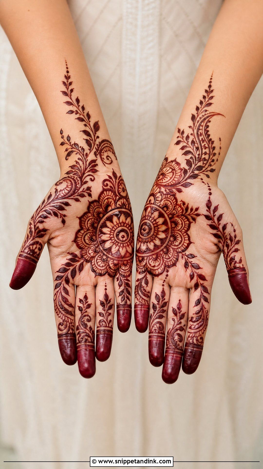 Teej Palm Mehndi Design - Snippet and Ink - 30 Unique Palms Mehndi Designs
