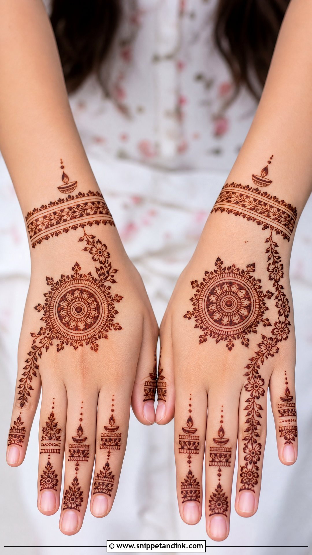Teen Diwali Mehndi Design - Snippet and Ink - 30 Diwali Mehndi Designs