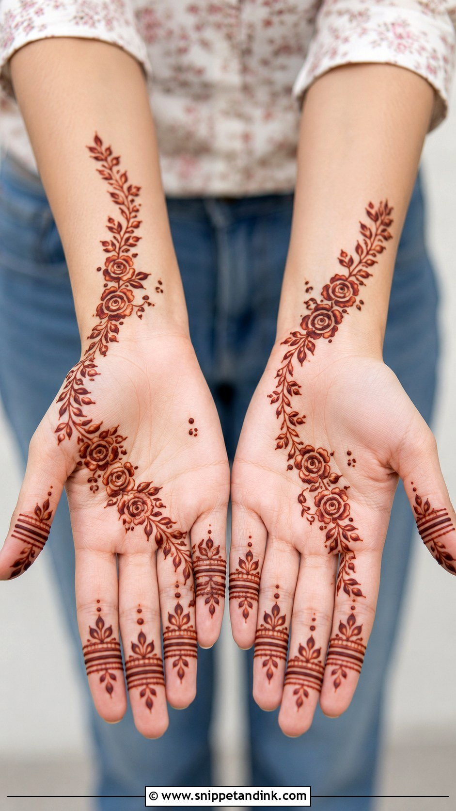 Teen Front Hand Mehndi Design - Snippet and Ink - 35 Simple Unique Front Hand Mehndi Designs