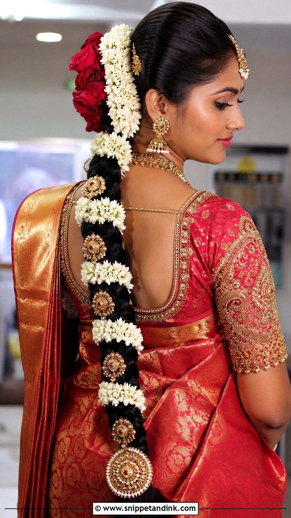 Telugu Bridal Heavy Poola Jada - Snippet and Ink - 15 Telugu Bridal Hairstyles