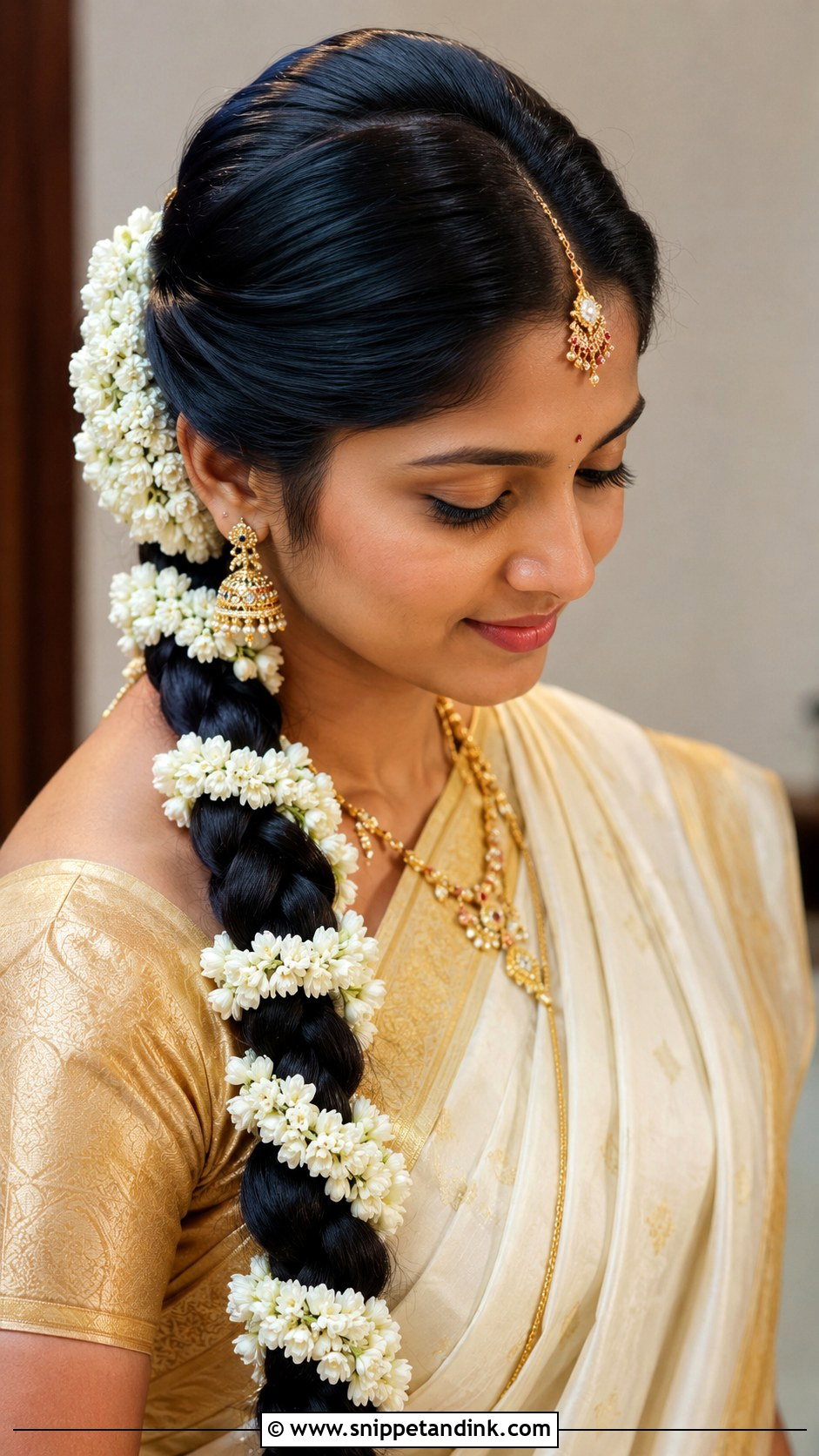 Telugu Bridal Jasmine Jada - Snippet and Ink - 15 Telugu Bridal Hairstyles