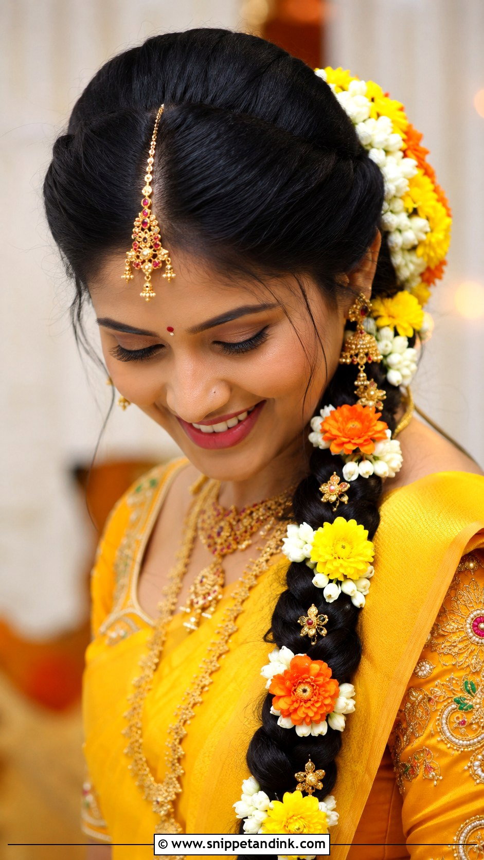 Telugu Bridal Pellikuthuru Hairstyle - Snippet and Ink - 15 Telugu Bridal Hairstyles