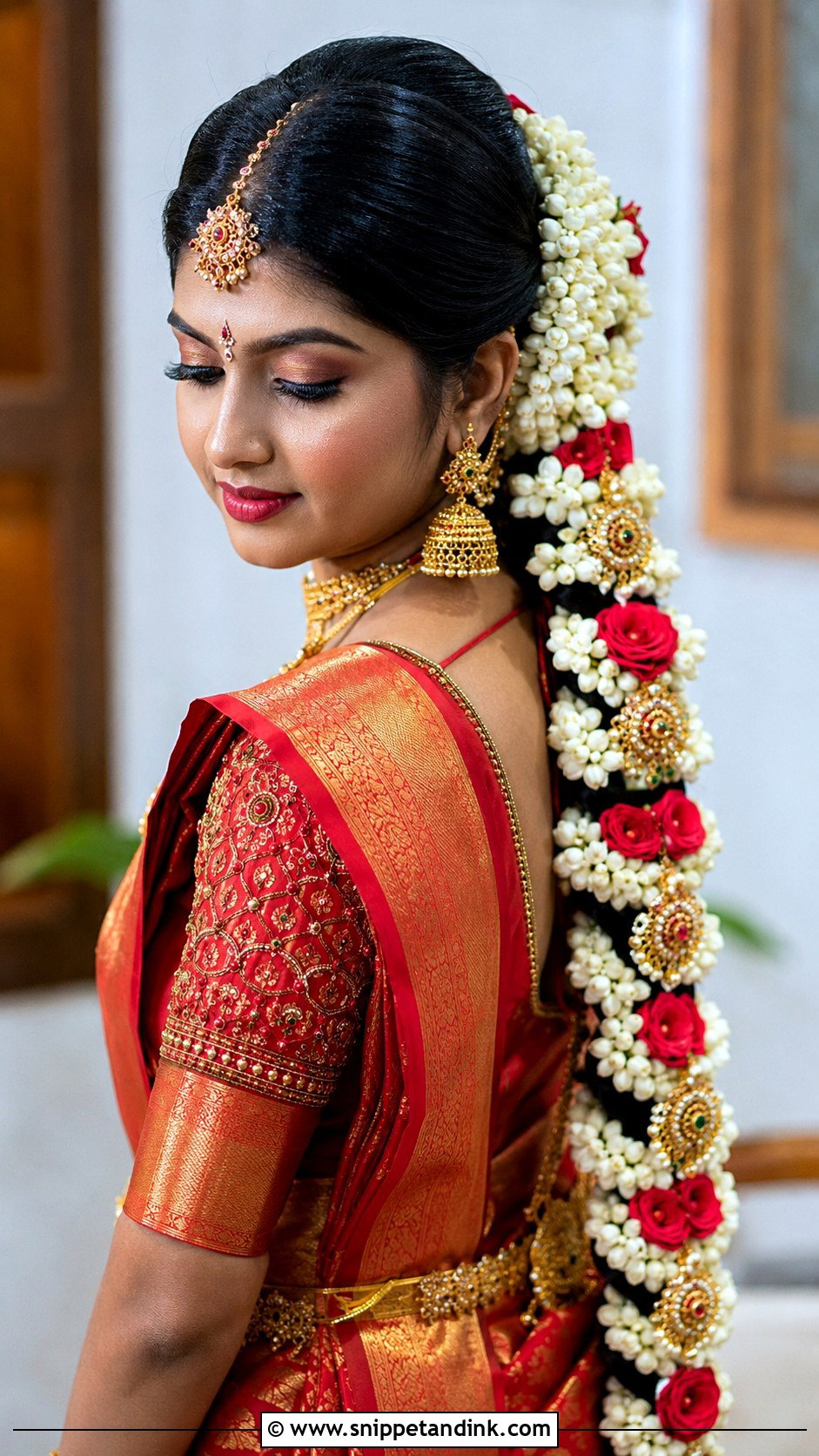 Telugu Bridal Poola Jada - Snippet and Ink - 15 Telugu Bridal Hairstyles