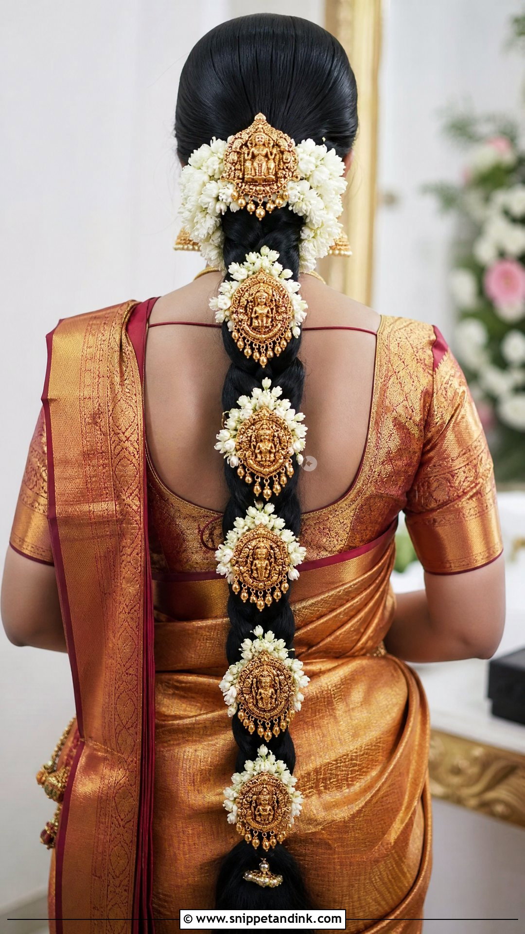Temple Inspired Jada - Snippet and Ink - 20 Mandap Hairstyle for Bride Ideas