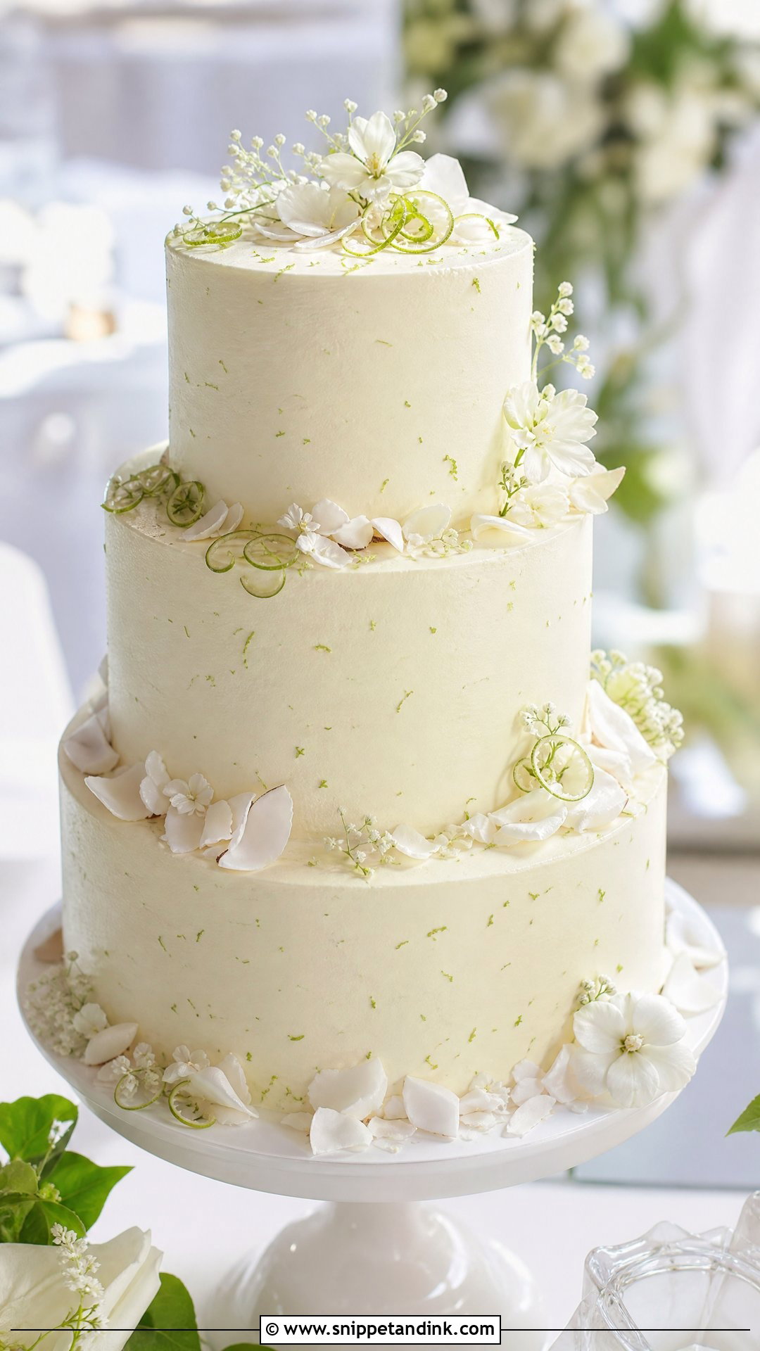 Tender Coconut Wedding Cake With Lime Buttercream - Snippet and Ink - 20 Tender Coconut Cake Design Ideas for Wedding