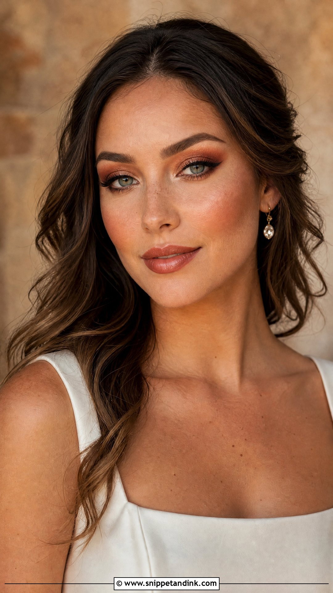 Terracotta Autumn Bridal Makeup - Snippet and Ink - 20 Autumn Bridal Makeup Ideas