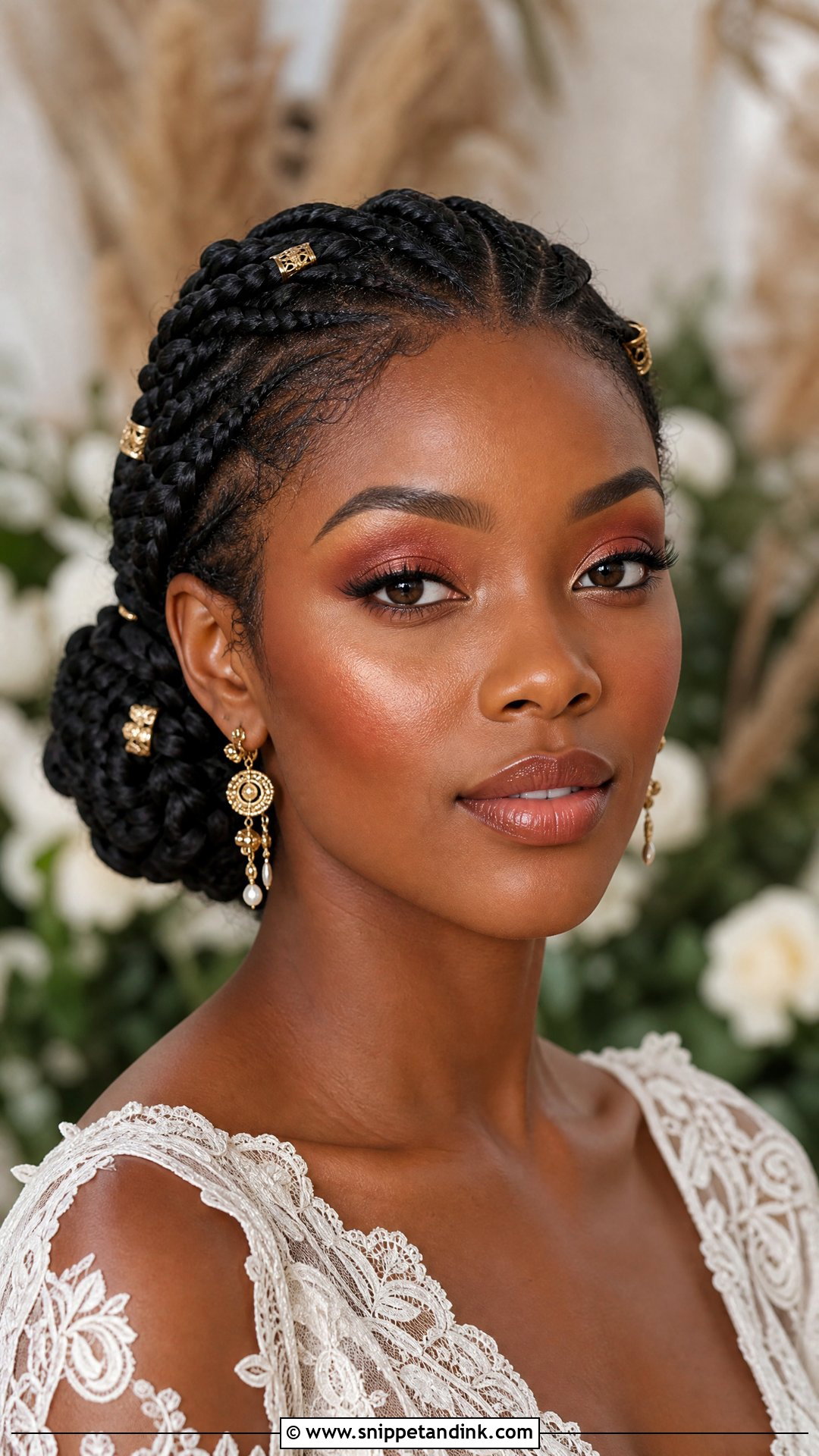 Terracotta Black Bridal Makeup - Snippet and Ink - 30 Black Bridal Makeup Ideas
