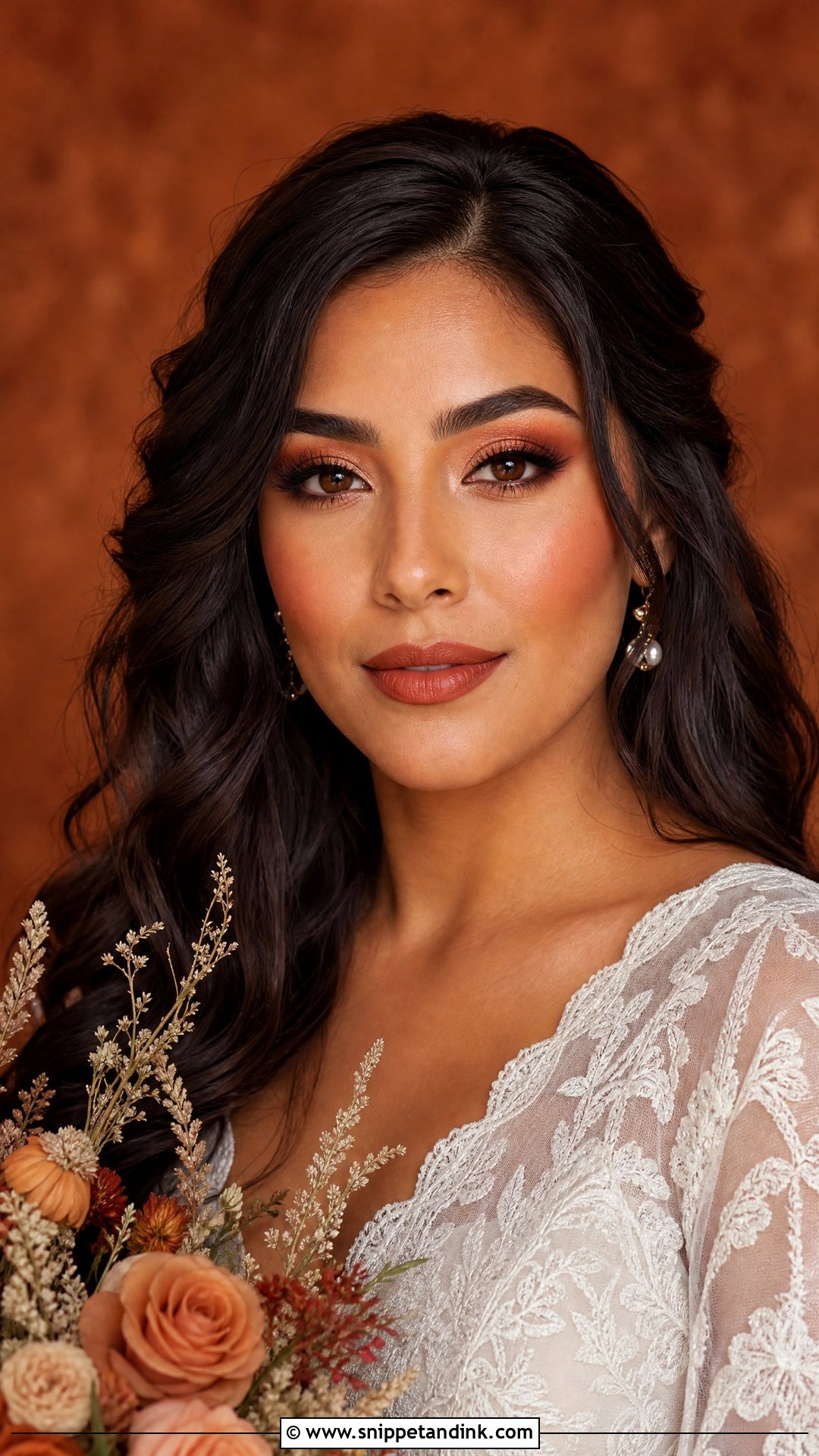 Terracotta Boho Wedding Makeup For Brunettes - Snippet and Ink - 20 Boho Wedding Makeup Brunette Ideas