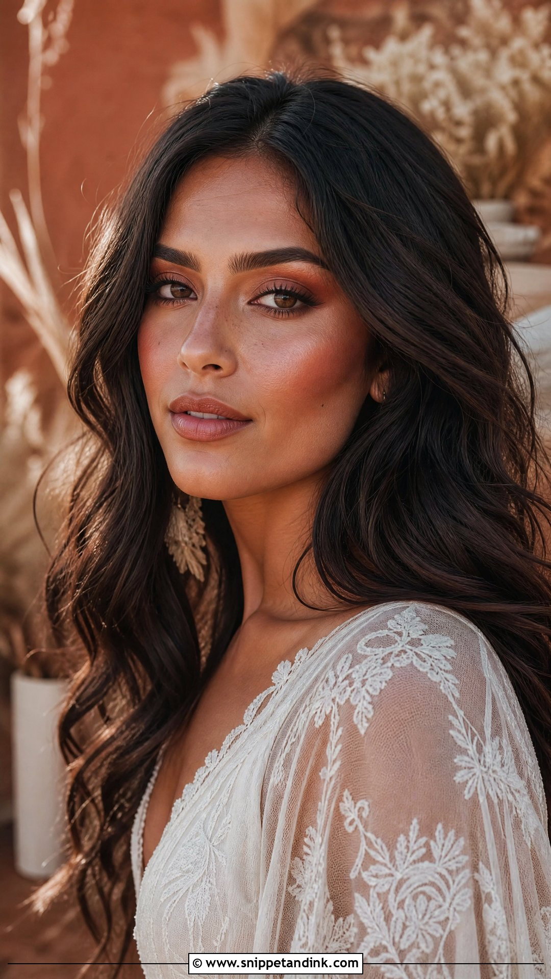 Terracotta Boho Wedding Makeup - Snippet and Ink - 20 Boho Wedding Makeup Ideas