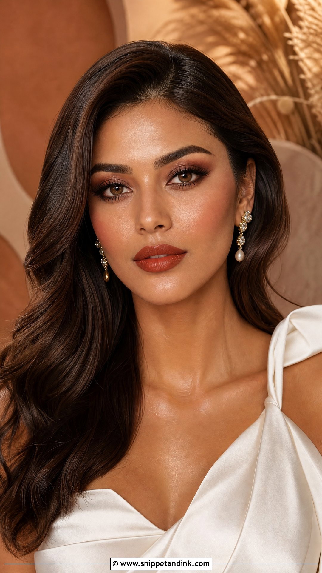 Terracotta Bridal Lip Color - Snippet and Ink - 20 Bridal Lip Color Ideas