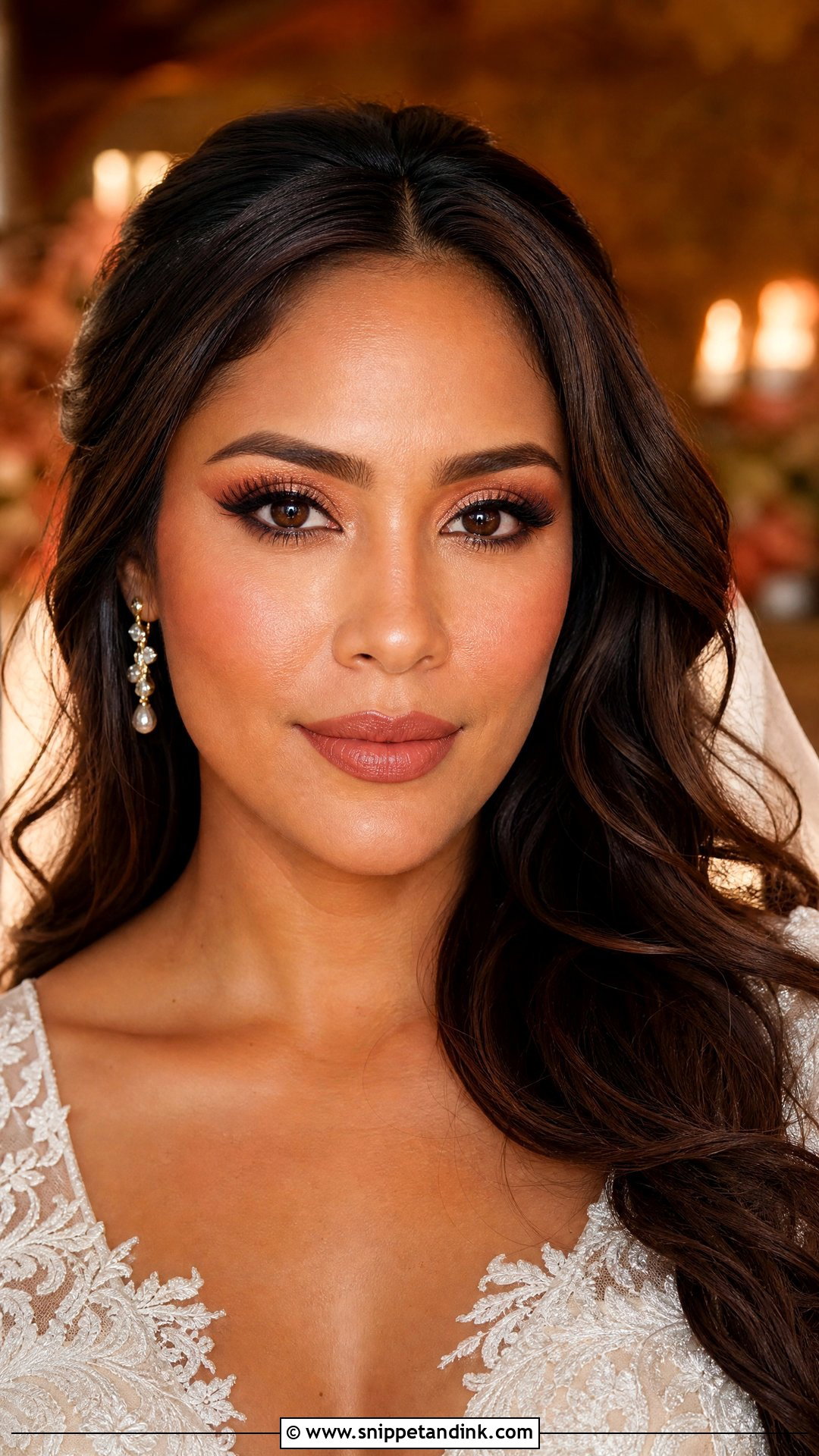 Terracotta Bridal Makeup For Brown Eyes - Snippet and Ink - 35 Elegant Bridal Makeup for Brown Eyes