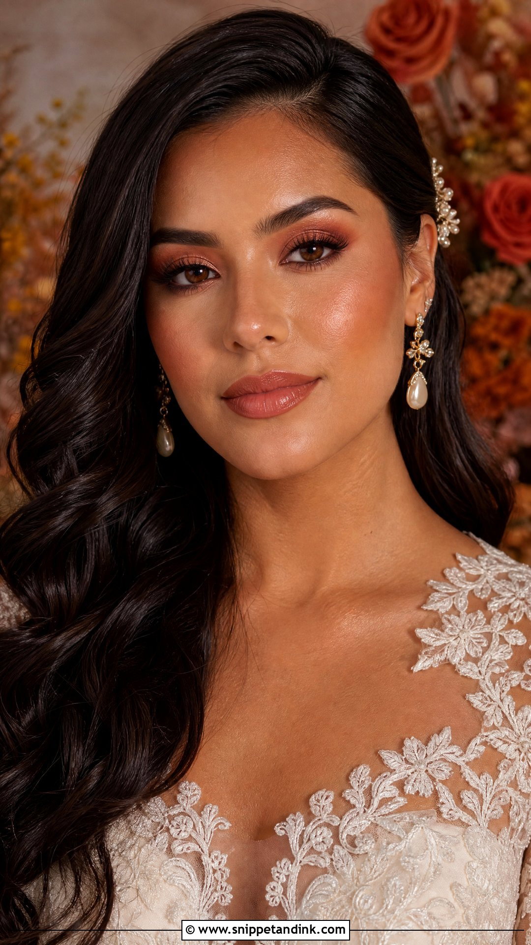 Terracotta Bridal Makeup For Brown Eyes Brunettes - Snippet and Ink - 25 Bridal Makeup for Brown Eyes Brunettes