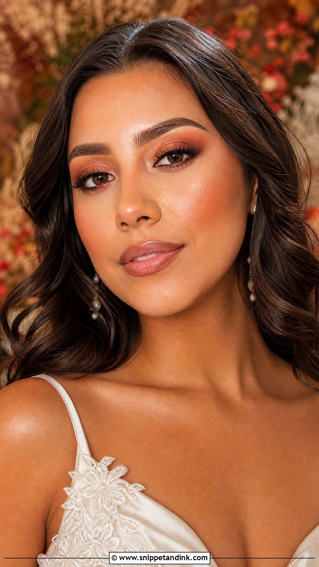 Terracotta Bridal Makeup For Brown Eyes - Snippet and Ink - 20 Fall Bridal Makeup for Brown Eyes