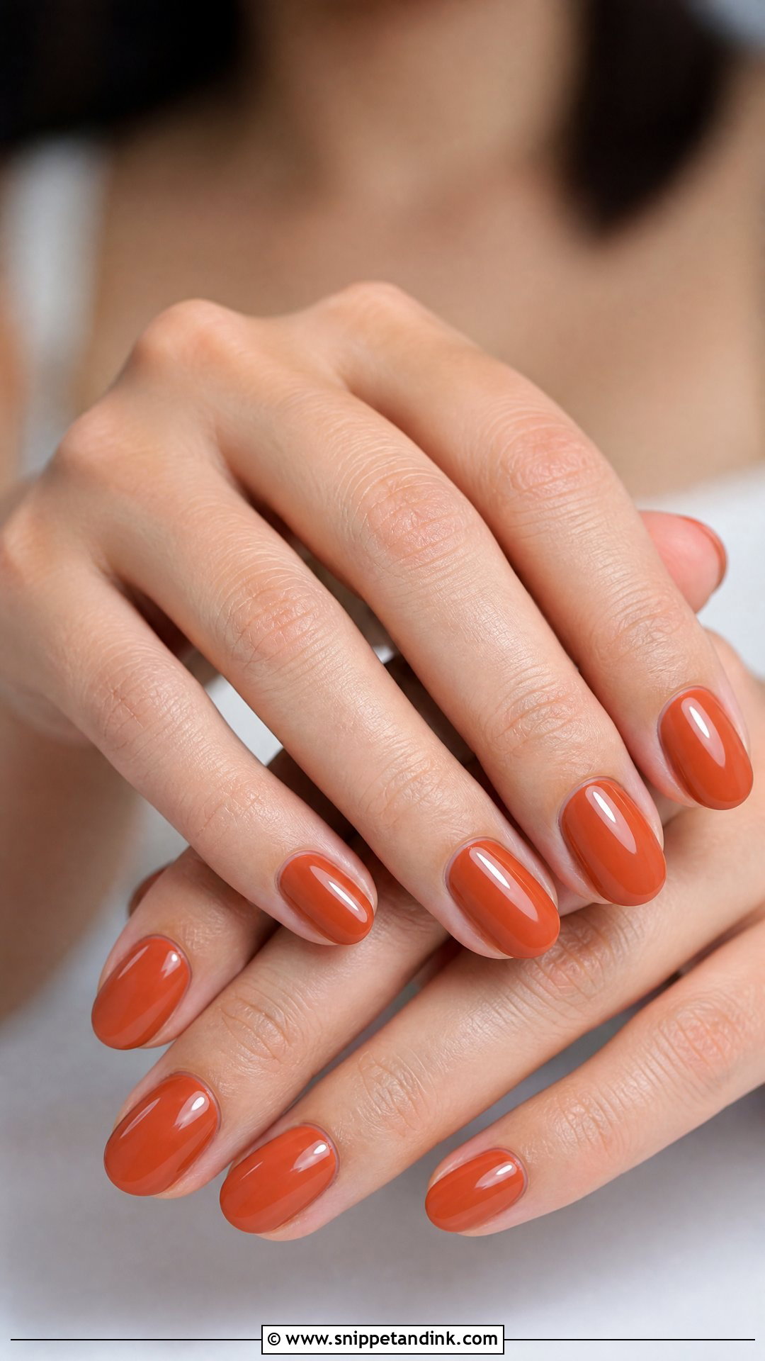 Terracotta Bridesmaid Nails - Snippet and Ink - 25 Fall Bridesmaid Wedding Nails