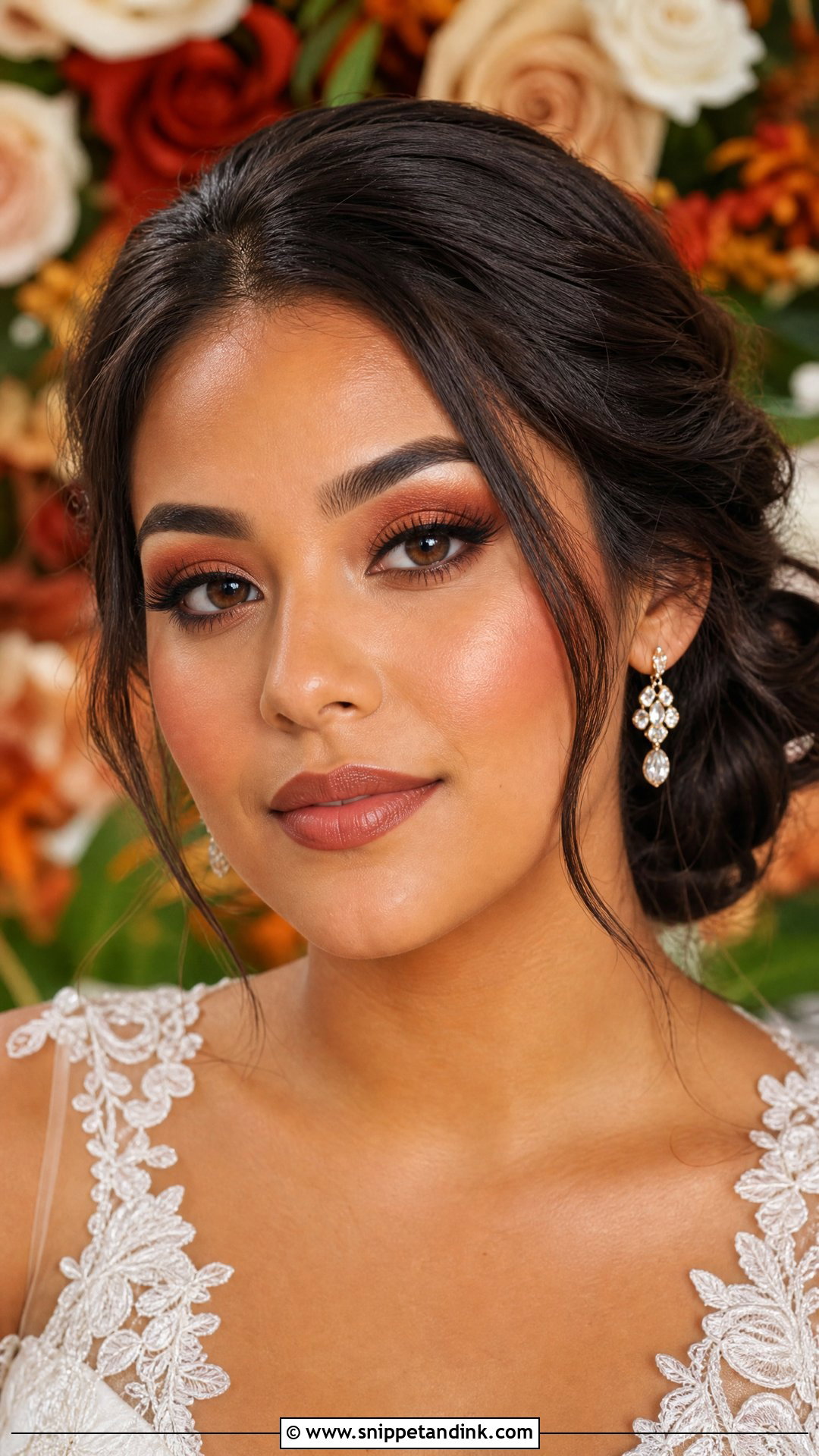 Terracotta Bronzed Wedding Makeup - Snippet and Ink - 20 Sun Kissed Bronzed Wedding Makeup Look Ideas