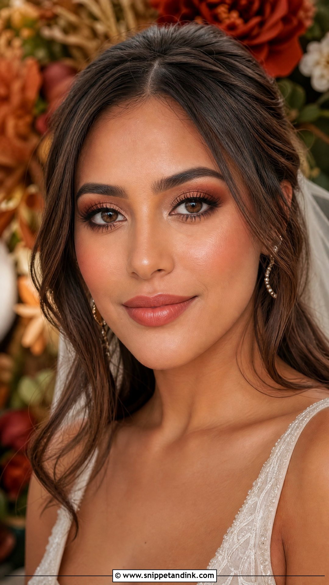 Terracotta Fall Bridal Makeup - Snippet and Ink - 20 Fall Bridal Makeup Ideas