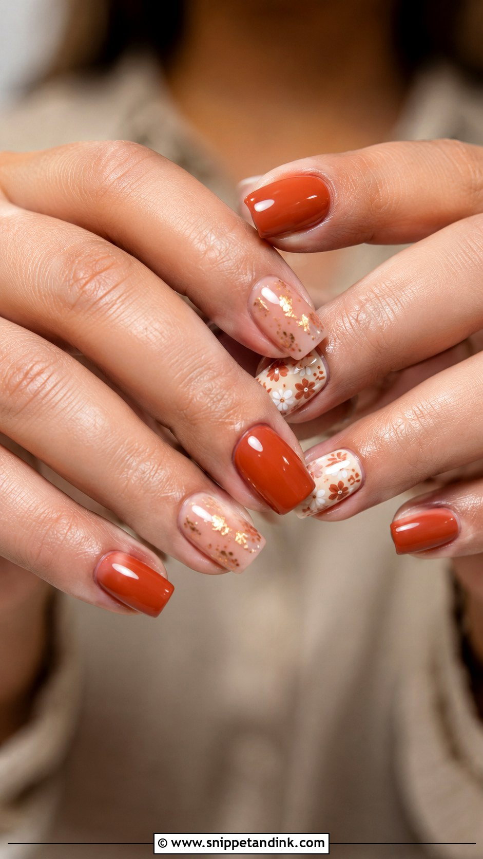 Terracotta Mexican Wedding Nails - Snippet and Ink - 20 Mexican Wedding Nails