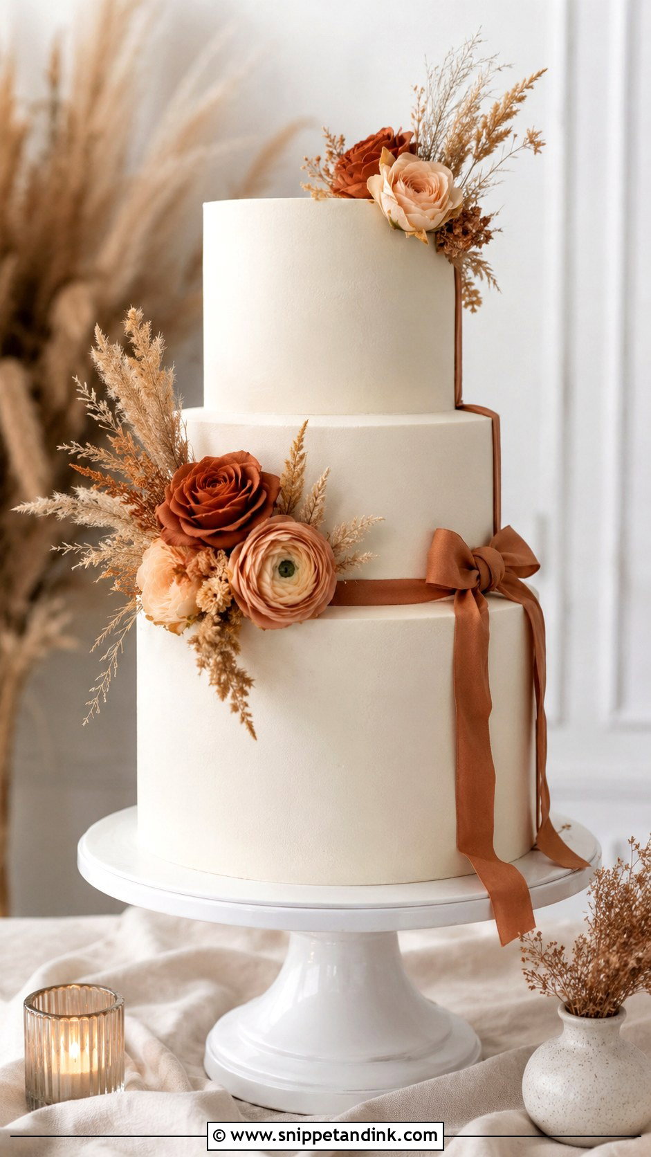 Terracotta Wedding Cake With White Buttercream - Snippet and Ink - 35 Terracotta Wedding Cake Ideas