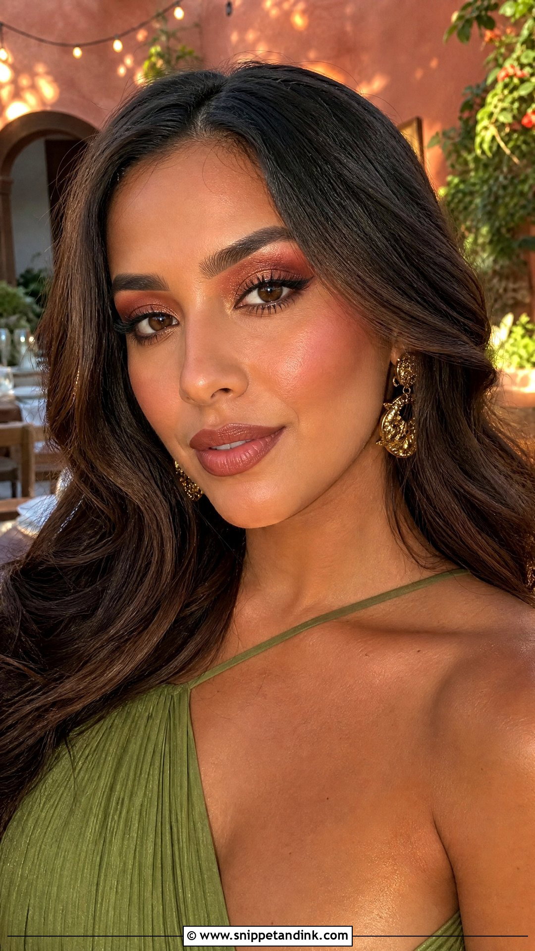 Terracotta Wedding Guest Makeup For Brown Eyes - Snippet and Ink - 20 Summer Wedding Guest Makeup for Brown Eyes