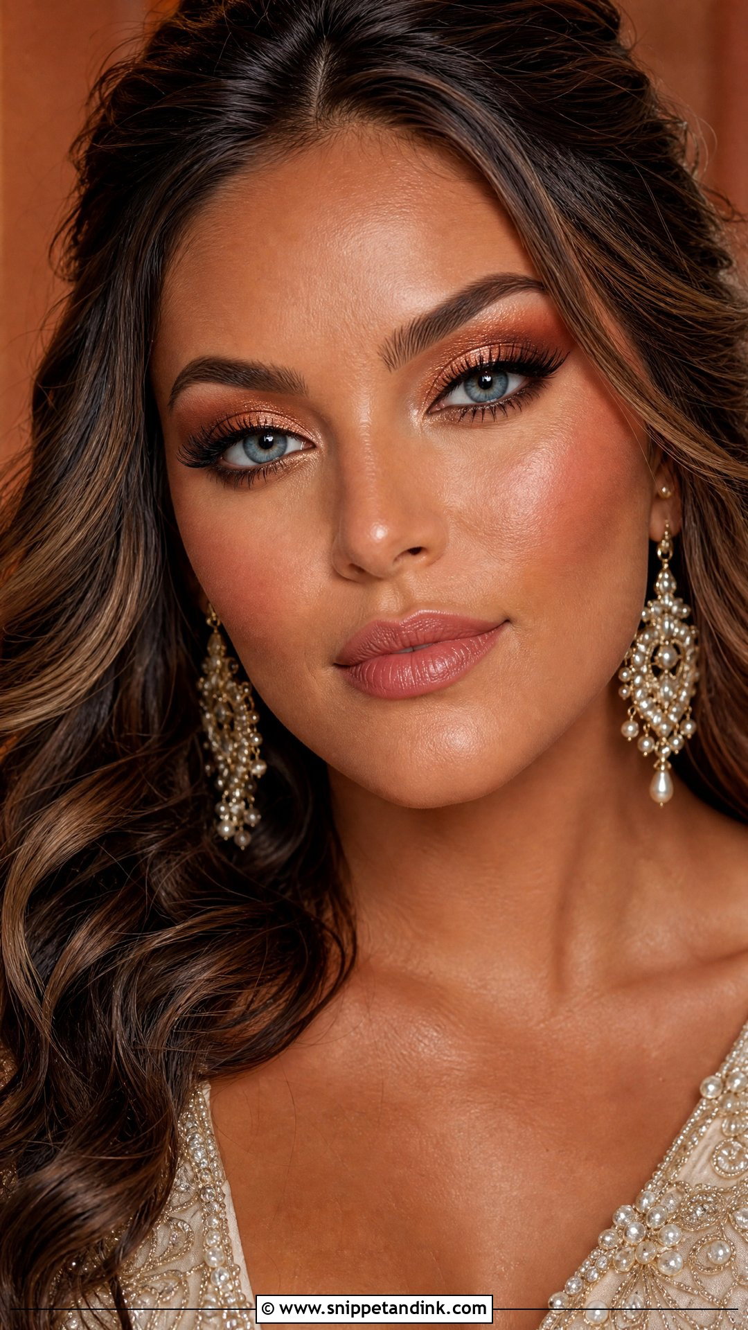 Terracotta Wedding Makeup For Blue Eyes - Snippet and Ink - 25 Full Glam Wedding Makeup for Blue Eyes