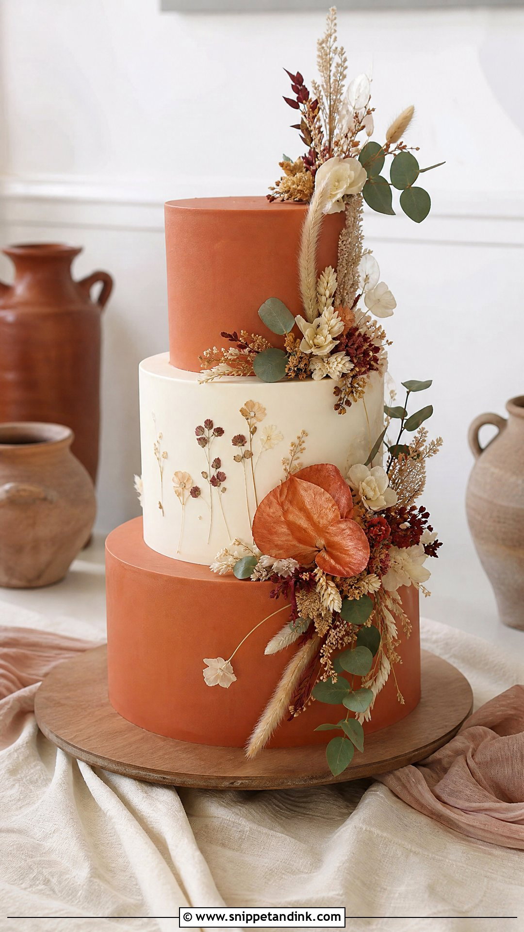 Terracotta Western Wedding Cake - Snippet and Ink - 20 Western Wedding Cake Ideas