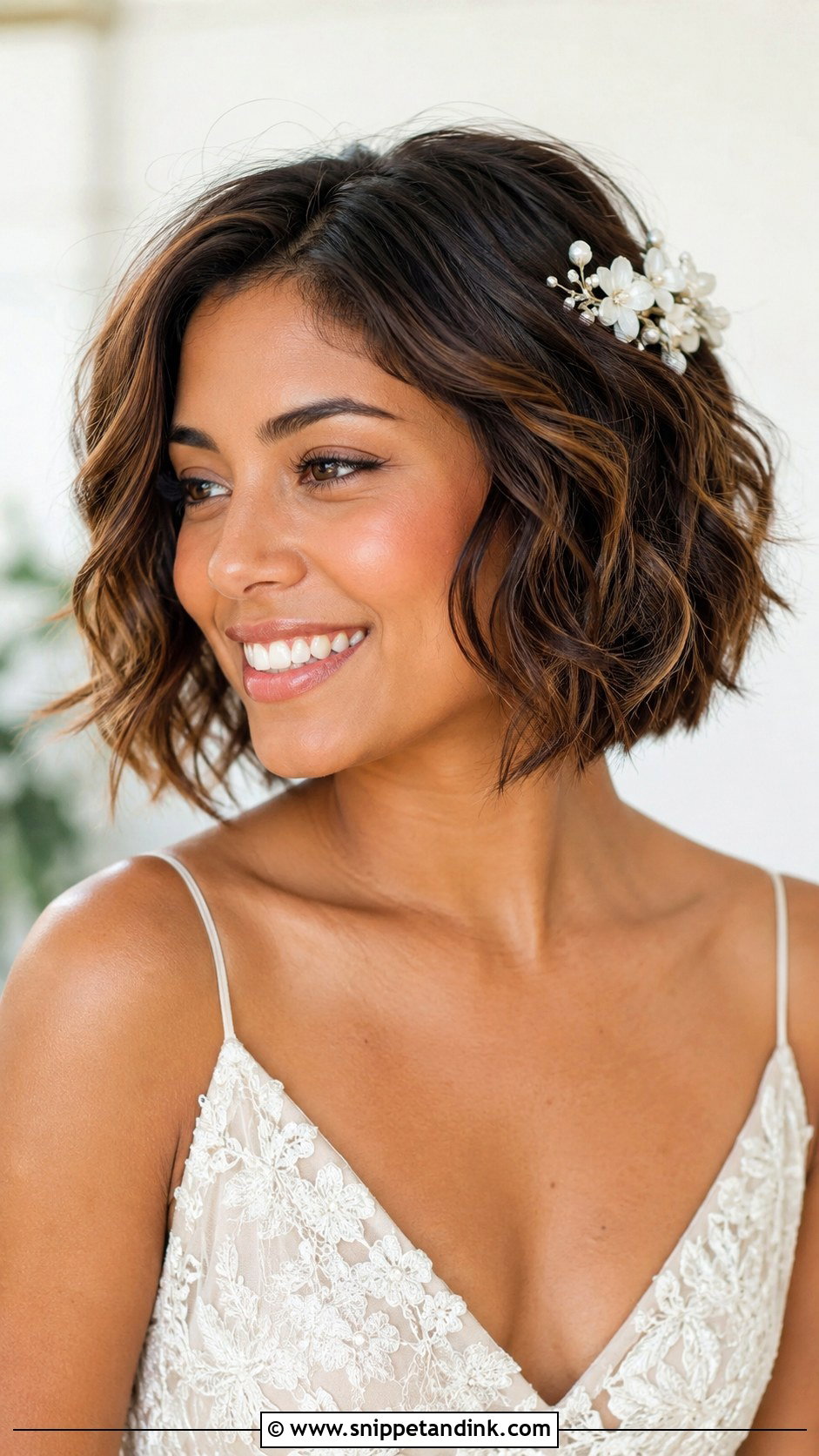 Textured Bob Wedding Hair - Snippet and Ink - 20 Bob Hair Wedding Styles