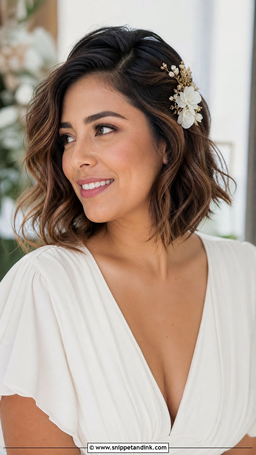 Textured Bob Wedding Hair - Snippet and Ink - 15 Bob Hair for Wedding Ideas