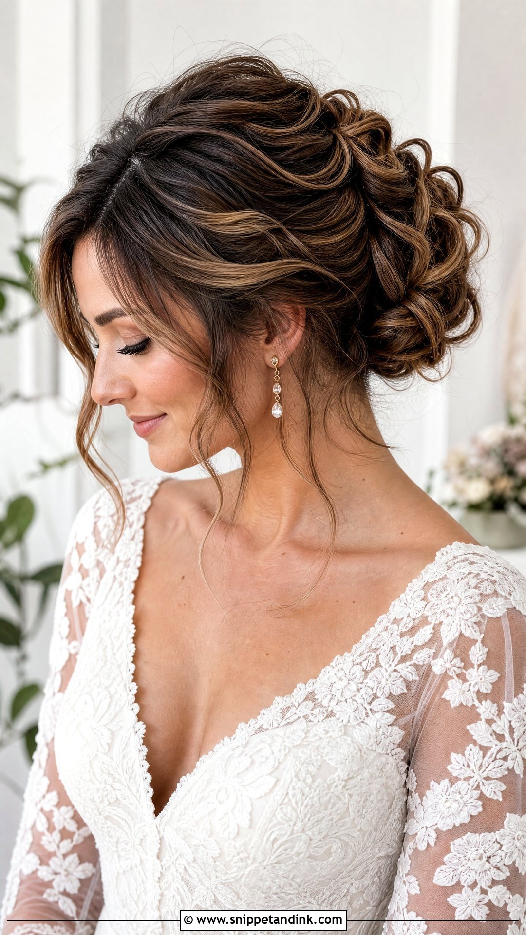 Textured Bridal Bun - Snippet and Ink - 15 Bridal Hair Pulled Back Ideas