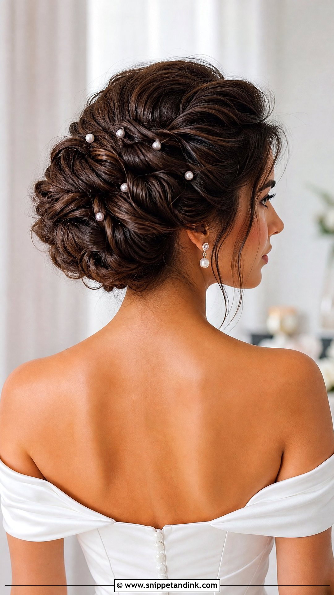 Textured Bridal Updo With Pearl Pins - Snippet and Ink - 15 Bridal Updo with Pearls Ideas