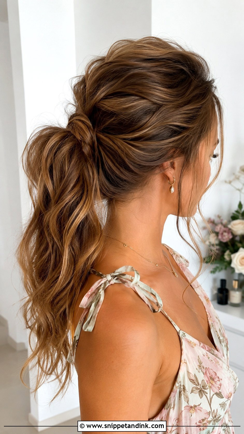 Textured Bridesmaid Ponytail Updo - Snippet and Ink - 20 Bridesmaid Hair Updo Ponytail Ideas