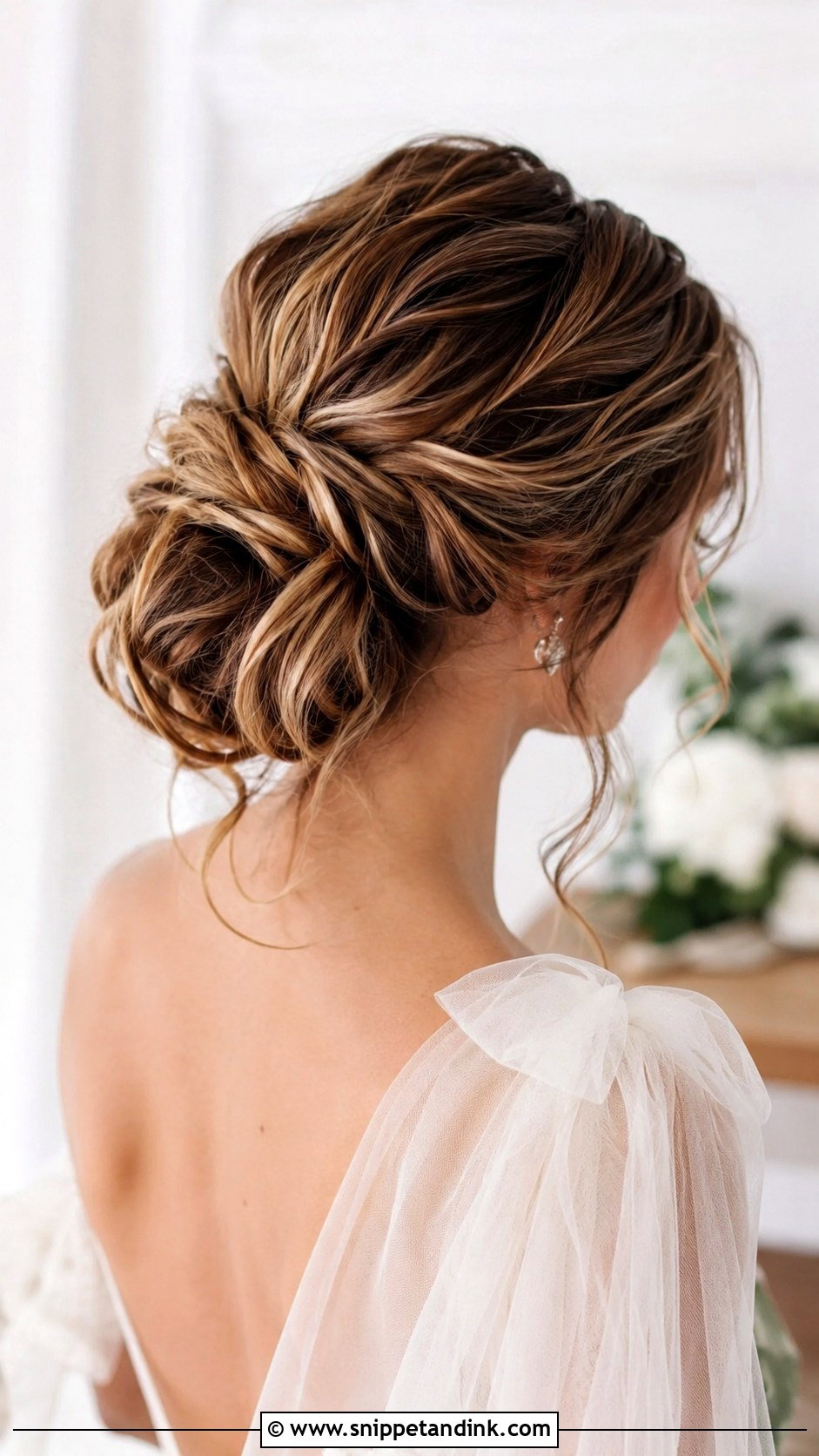 Textured Bun For Bride - Snippet and Ink - 20 Bun for Bride Wedding Hairstyles